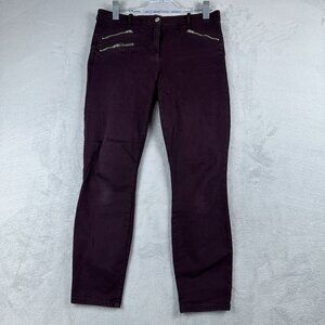 GAP Skinny Jeans Modern Stretch Ankle Womens Size 10S Zipper Pockets Maroon